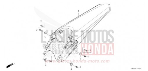GARDE-BOUE ARRIERE CRF450RXS de 2025